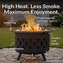 Sunnydaze Crossweave Outdoor Smokeless Fire Pit - 30"