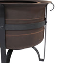 Sunnydaze Cauldron-Style Outdoor Smokeless Fire Pit with Screen - 23"
