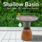 Sunnydaze Glazed Ceramic Outdoor Bird Bath - 18"