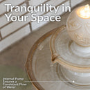 Sunnydaze Gentle Glow 2-Tier Ceramic Outdoor Fountain with LED Lights