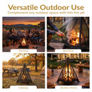 Sunnydaze Majestic Pyramid Heavy-Duty Steel Outdoor Fire Pit