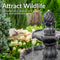 Sunnydaze 2-Tier Solar Outdoor Water Fountain with Battery Backup