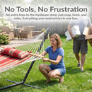 Sunnydaze Rope Hammock with 12' Steel Stand, Pad, and Pillow