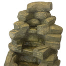 Sunnydaze Stone Falls Outdoor Fountain - 37" H