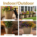 Sunnydaze Anjelica Polyresin Large Round Outdoor Planter