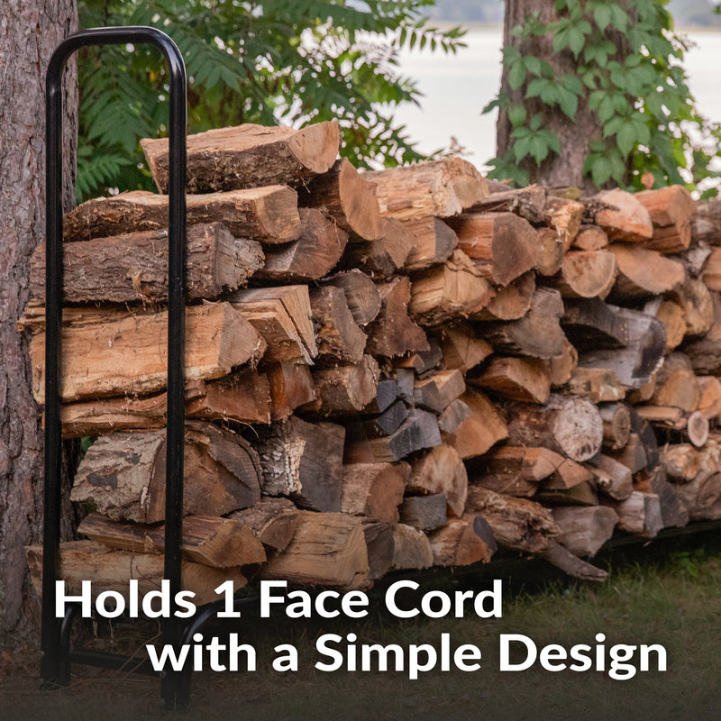 Sunnydaze Outdoor Steel Firewood Log Rack - 8'