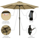 Sunnydaze 9' Aluminum Sunbrella Umbrella with Auto Tilt and Crank