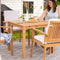 Sunnydaze Rodanthe 33.75" Acacia Wood Outdoor Dining Table - Square Patio Table
