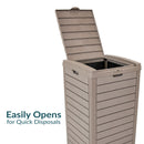 Sunnydaze Patio Trash Can with Lid