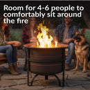 Sunnydaze Cauldron-Style Outdoor Smokeless Fire Pit - 23"