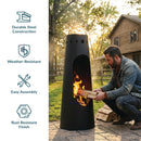 Sunnydaze 50” Santa Fe Chiminea Outdoor Fireplace