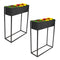 Sunnydaze Modern Simplicity Metal Raised Planter Box with Legs - Black - 27.5"
