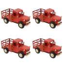 Sunnydaze Rustic Red Truck Metal Wine Rack