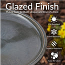 Sunnydaze Glazed Ceramic Outdoor Bird Bath