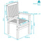 Image showing the overall product dimensions including height, depth and width.