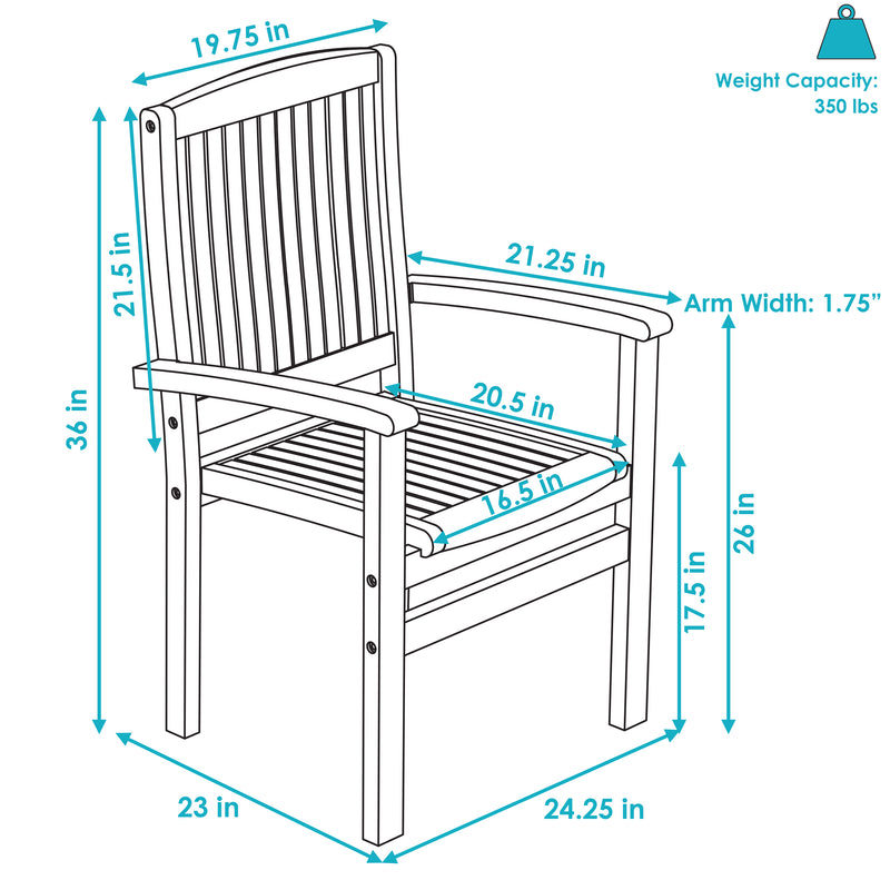 Image showing the overall product dimensions including height, depth and width.