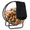 Sunnydaze Firewood Log Hoop Rack with Cover