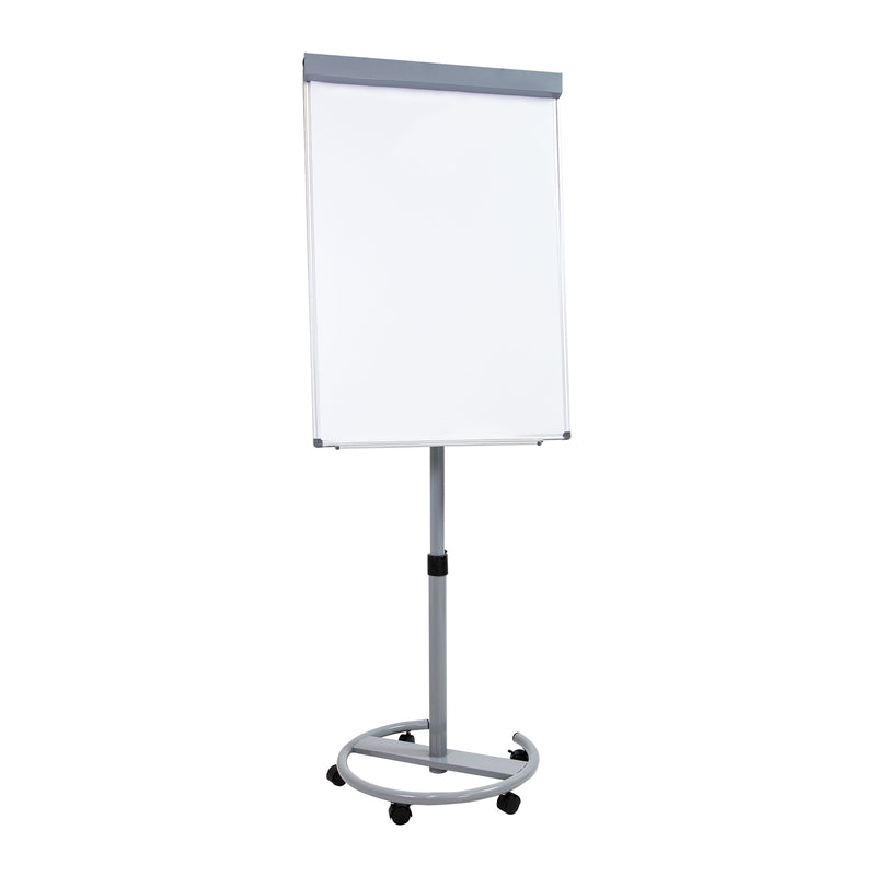 Sunnydaze Adjustable Rolling Magnetic Whiteboard with Flip Chart