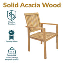 Sunnydaze Rodanthe Outdoor Patio Dining Chairs with Cushions - Set of 2