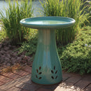 Sunnydaze Glazed Ceramic Outdoor Bird Bath