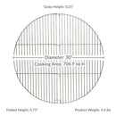 Sunnydaze Stainless Steel Round Folding Camping Grill Grate