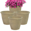 Anjelica Planter - 15.25 in (38 cm) - Beige, on a white background in a four pack
