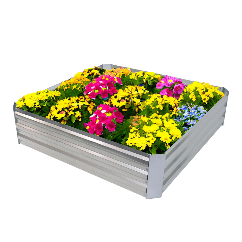 Sunnydaze Galvanized Steel Raised Garden Bed