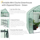 Sunnydaze Grandeur Walk-In Greenhouse with 4 Shelves for Outdoors - Green