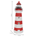 Sunnydaze Solar Striped LED Lighthouse Outdoor Decor - 36"