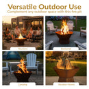 Sunnydaze Rustic Affinity Steel Fire Pit - 24"