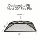 Sunnydaze Square Outdoor Fire Pit Spark Screen