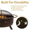 Sunnydaze 42" Large Cosmic Fire Pit with Moon and Stars Design