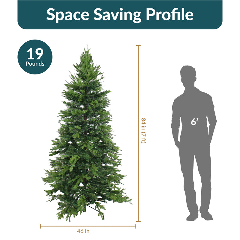 Sunnydaze Stately and Slim Artificial Christmas Tree - Unlit