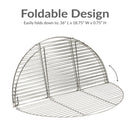 Sunnydaze Stainless Steel Round Folding Camping Grill Grate