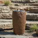 Sunnydaze Cylinder Bubble Outdoor Water Fountain with LED Light