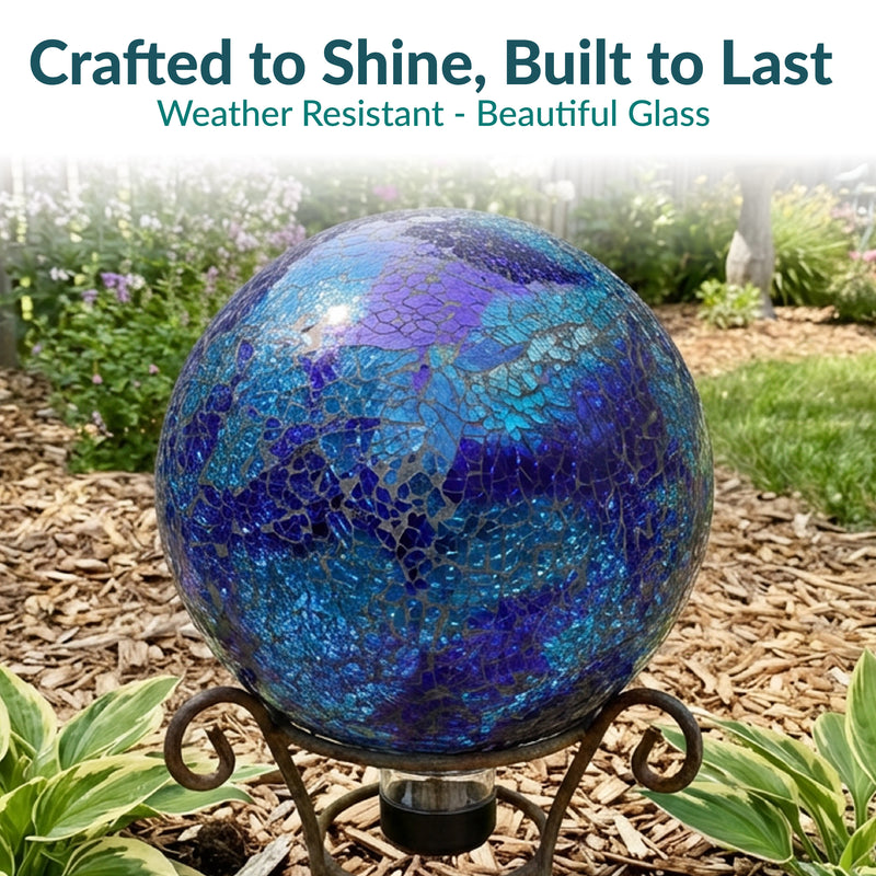 Sunnydaze 10-Inch Glass Gazing Globe for Garden or Backyard