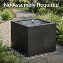 Sunnydaze Rectangle Polystone Outdoor Bubble Fountain