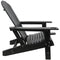 Profile view of adirondock chair