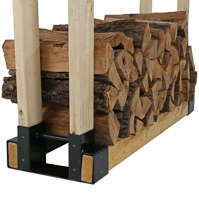 Sunnydaze Adjustable Steel Log Rack Brackets - Set of 3