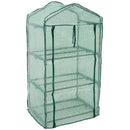 Sunnydaze Portable 3-Tier Mini Greenhouse for Outdoors - Green