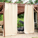 Sunnydaze Beige Outdoor Room Darkening Curtains