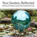 Sunnydaze 10-Inch Outdoor Glass Gazing Globe for Garden