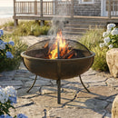 Sunnydaze 32" Outdoor Wood-Burning Fire Pit with Spark Screen