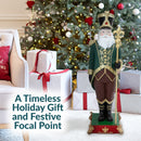 Sunnydaze Guardian of the North Santa Claus Statue - 37" H