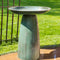 Sunnydaze Gleeful Garden Metal Outdoor Bird Bath - UV-Resistant Finish