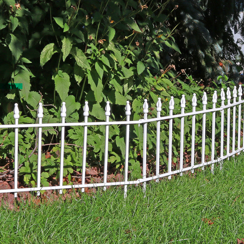 Sunnydaze 5-Piece Roman Garden Border Fence Set - 9 Overall Feet