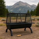 Sunnydaze 36" Northland Outdoor Fire Pit with Grill and Spark Screen