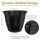 Sunnydaze Anjelica Polyresin Large Round Outdoor Planter