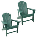 Sunnydaze Upright, All-Weather Adirondack Chair - 300-Pound Capacity - 38.25” H