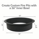 Sunnydaze Heavy-Duty Steel Fire Pit Ring Liner